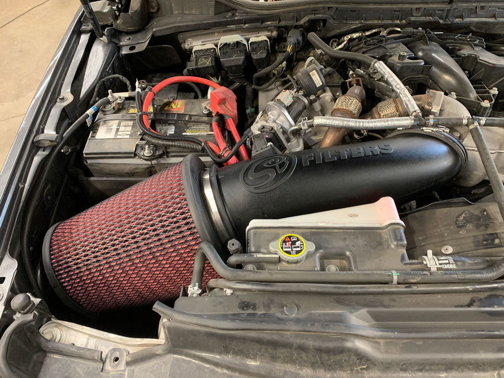 S&B FILTERS OPTIMIZE YOUR 2017-2019 FORD POWERSTROKE 6.7L WITH COTTON/DRY FILTER OPEN AIR INTAKE KIT